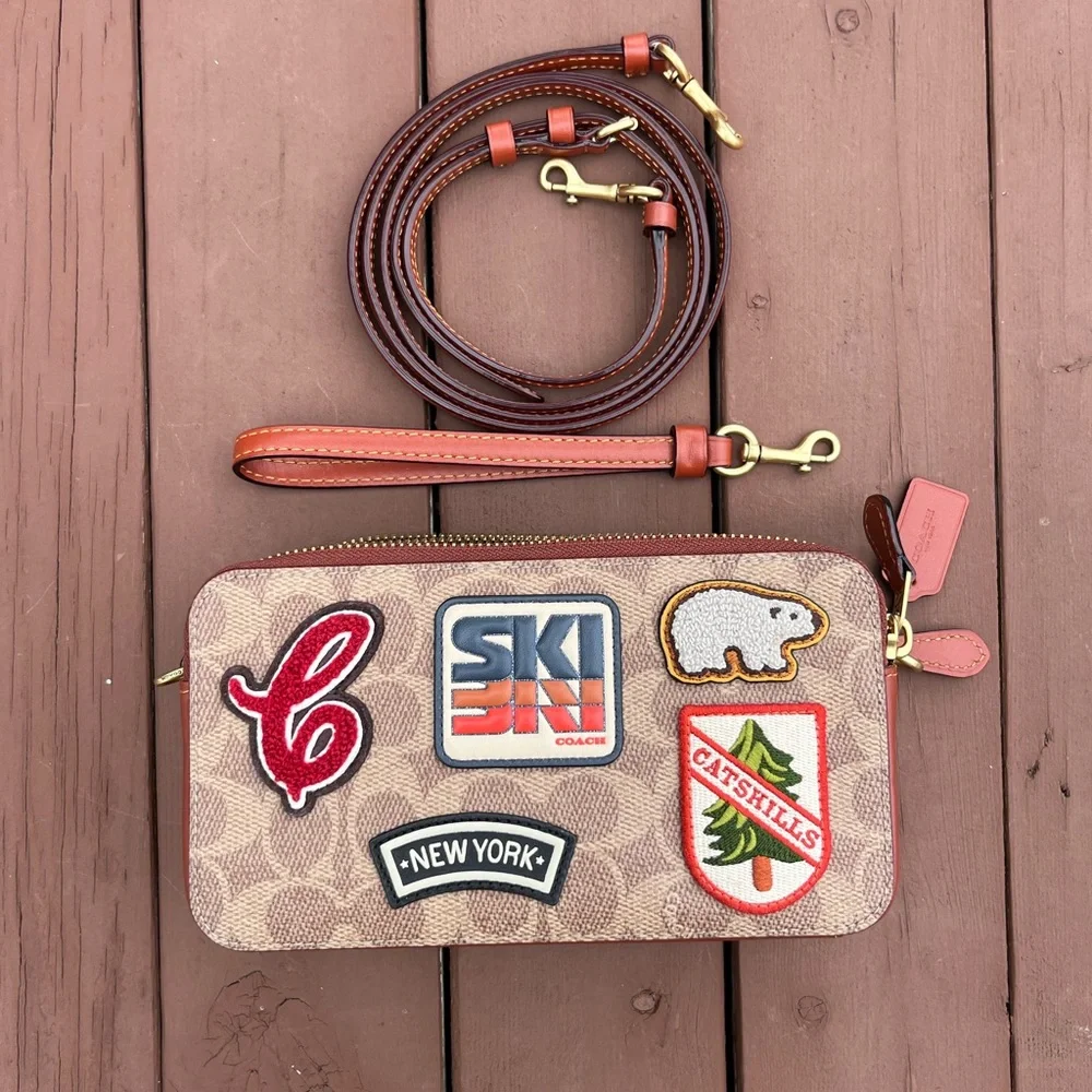 Limited Edition Coach Kira Crossbody with Ski Collection Patches